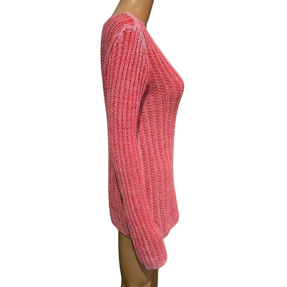 Tommy Bahama Pink Open Knit Sweater XS NWOT - Picture 3 of 6